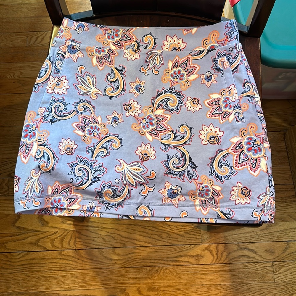 NWOT Talbots Floral and Paisley Skort